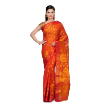 Glam Banarsi Orange Saree